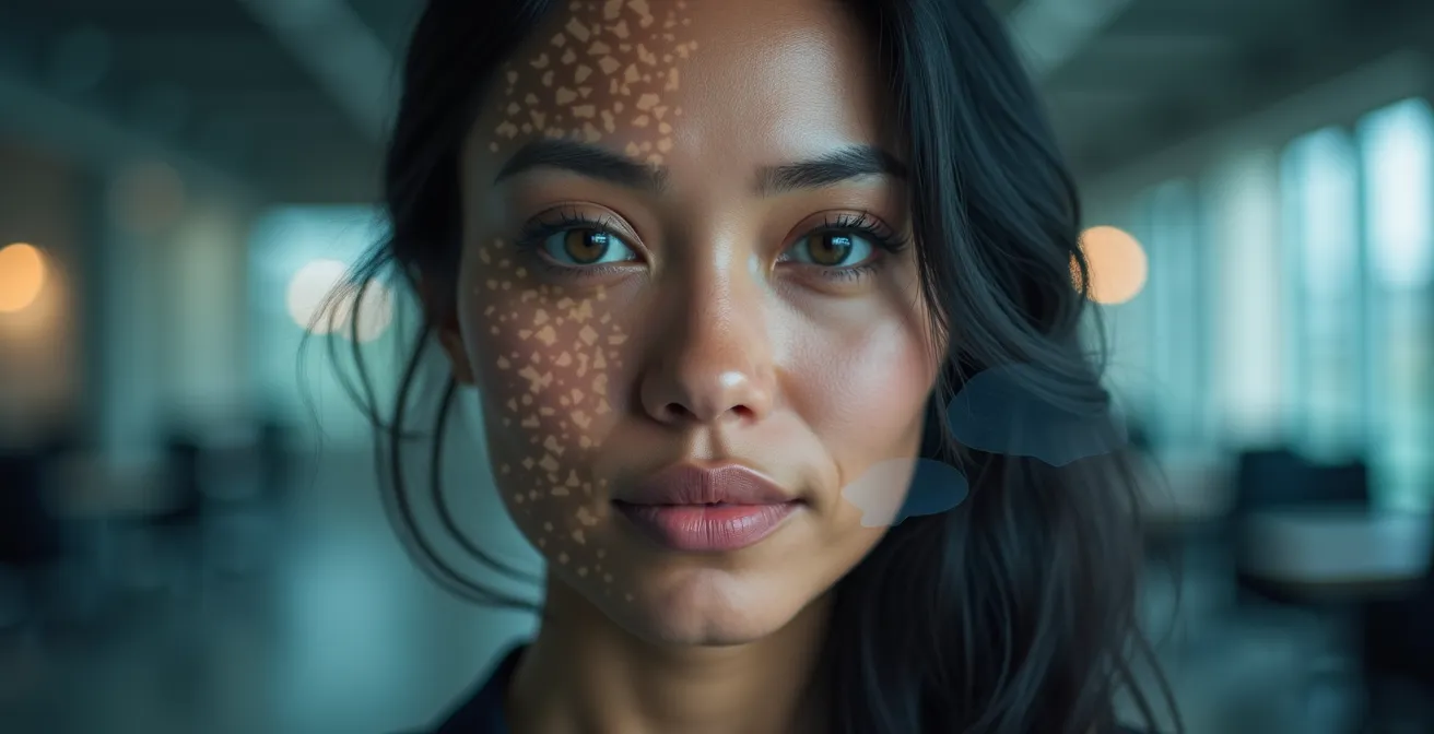 Manager balanciert zwischen Sicherheit und Unsicherheit in der modernen Arbeitswelt