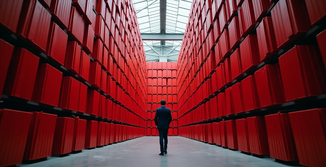 Metaphorische Darstellung der Bürokratielast in Deutschland