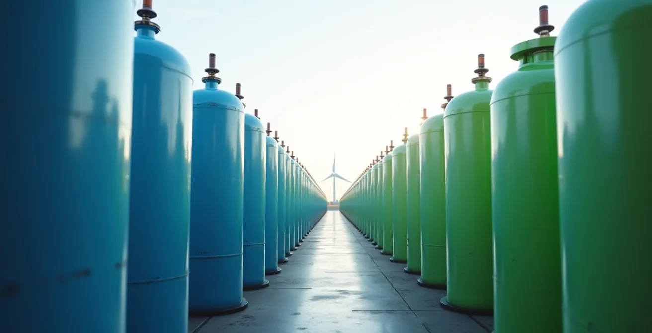 Symbolische Darstellung der deutschen Wasserstoffimport-Strategie mit internationalen Energiepartnerschaften